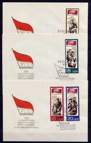 (1344) Brief DDR Nr.1268/71     -             3 FDC