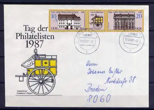 (1486) Brief DDR Nr.3118/9 Streifen