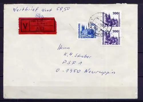 (1494) Brief DDR Nr.3344, 3351 Paar