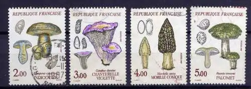 (2180) Frankreich  Nr.2622/5       O  gestempelt / Pilze Mushrooms