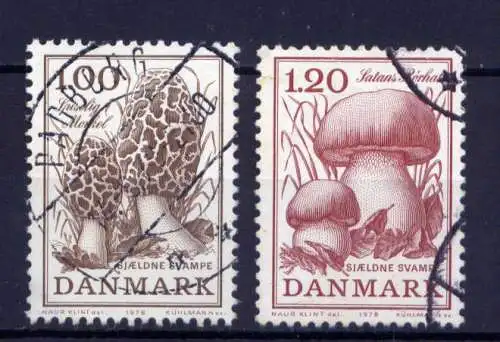 (1007) Dänemark  Nr.673/4       O  gestempelt / Pilze Mushrooms