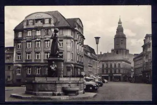 (4689) Döbeln Roter Platz und Schlegelbrunnen  - unbeschrieben / DDR Sachsen PKW