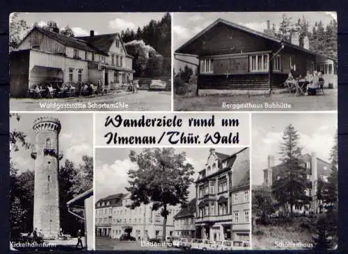 (4695) Ilmernau Wanderziele Waldgaststätte Berggasthaus  - beschrieben / DDR Thüringen