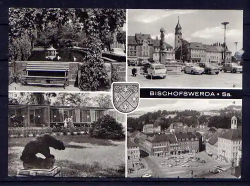 (4710) Bischofswerda  - unbeschrieben / DDR Sachsen Marktplatz - Tierpark - Rathaus