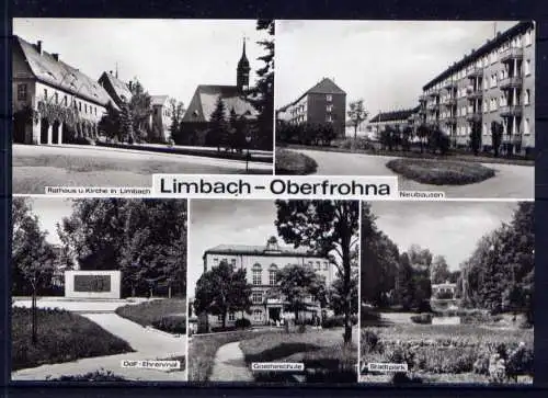 (4731) Limbach - Oberfrohna  - unbeschrieben / DDR Sachsen Rathaus, AWG, Schule, Stadtpark