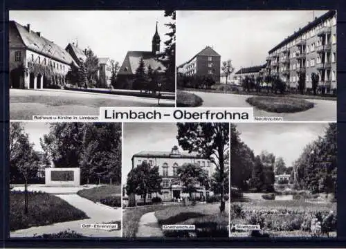 (4732) Limbach - Oberfrohna  - unbeschrieben / DDR Sachsen Rathaus, AWG, Schule, Stadtpark