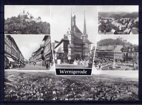 (4744) Wernigerode  - unbeschrieben / DDR Sachsen-Anhalt Schloß Feudalmuseum, Rathaus, Markt