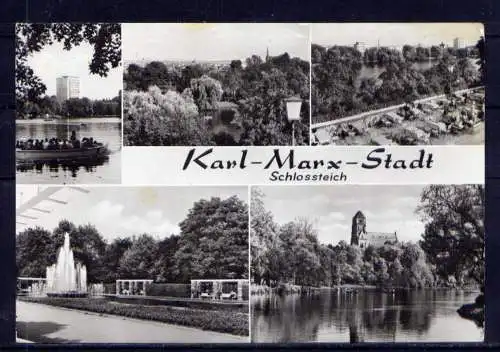 (4775) Karl - Marx - Stadt / Chemnitz - beschrieben / DDR Sachsen Schloßteich