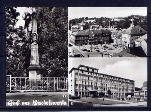 (4776) Bischofswerda - unbeschrieben / DDR Sachsen Postmeilensäule Rathaus