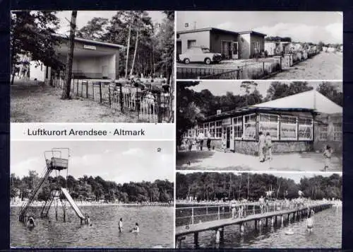 (4793) Arendsee - unbeschrieben / DDR Sachsen-Anhalt HO Strandgaststätte Bungalowsiedlung Musikpavillon