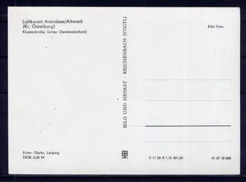 (4794) Arendsee - unbeschrieben / DDR Sachsen-Anhalt Klosterkirche