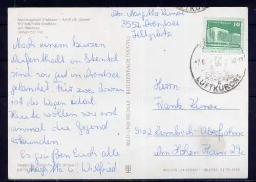 (4815) Stendal  - beschrieben / DDR Sachsen-Anhalt HO Kaufhalle Cafe Babett Wappen Sonderstempel