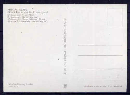 (4839) Klink  - unbeschrieben / DDR Mecklenburg-Vorpommern Erholungsheim Schloß