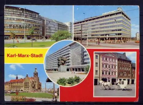 (4848) Karl - Marx - Stadt / Chemnitz  - unbeschrieben / DDR Sachsen Warenhaus ,,Nüschel" Rathaus