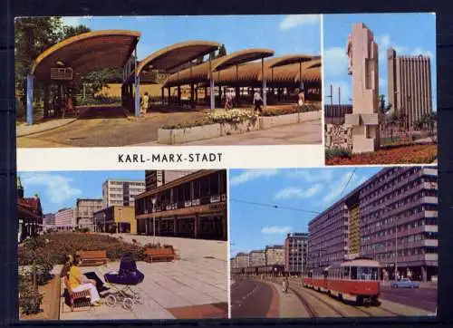 (4852) Karl - Marx - Stadt / Chemnitz  - unbeschrieben / DDR Sachsen Busbahnhof