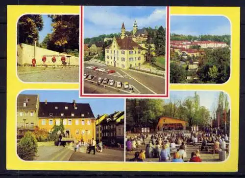 (4853) Hohenstein - Ernstthal  - unbeschrieben / DDR Sachsen Rathaus Altmarkt