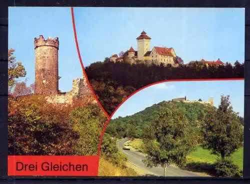 (4858) Die drei Gleichen  - unbeschrieben / DDR Thüringen Mühlburg Wachsenburg