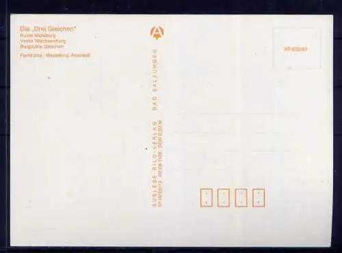 (4858) Die drei Gleichen  - unbeschrieben / DDR Thüringen Mühlburg Wachsenburg