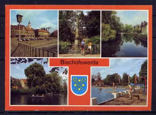 (4865) Bischofswerda  - unbeschrieben / DDR Sachsen Postmeilensäule Markt