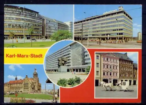 (4875) Karl - Marx - Stadt / Chemnitz  - unbeschrieben / DDR Sachsen Warenhaus ,,Nüschel" Rathaus