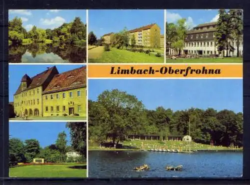 (4883) Limbach - Oberfrohna  - unbeschrieben / DDR Sachsen Rathaus Freibad AWG Hotel