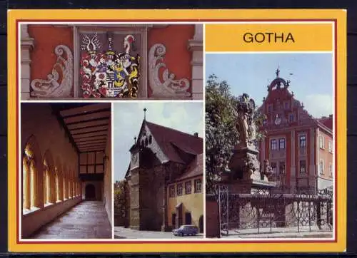 (4886) Gotha  - unbeschrieben / DDR Thüringen Brunnen Kirche Wappen