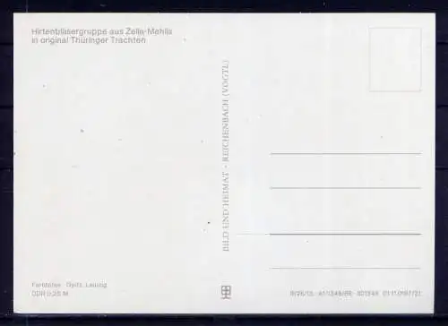 (4894) Zella Mehlis - unbeschrieben / DDR Thüringen Trachten Hirtenbläser
