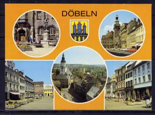 (4902) Döbeln  - unbeschrieben / DDR Sachsen Brunnen Rathaus