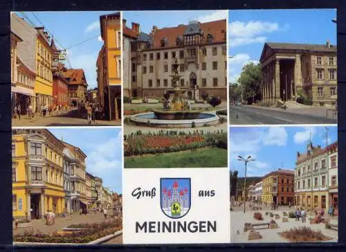 (4903) Meiningen  - unbeschrieben / DDR Thüringen Wappen Schloß Theater