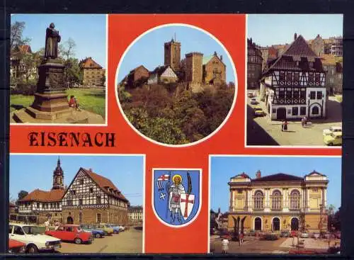 (4905) Eisenach  - unbeschrieben / DDR Thüringen Wartburg Lutherhaus Wappen