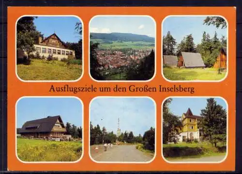 (4909) Inselsberg  - unbeschrieben / DDR Thüringen Gaststätte Jugendherberge