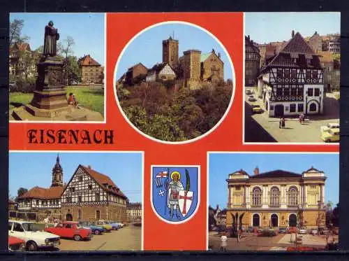 (4919) Eisenach  - unbeschrieben / DDR Thüringen Wartburg Lutherhaus Wappen