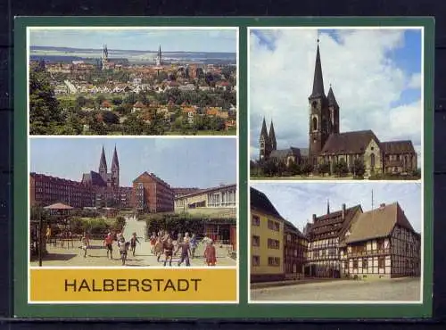 (4924) Halberstadt  - unbeschrieben / DDR Sachsen-Anhalt Neubaugebiet Kirche Dom