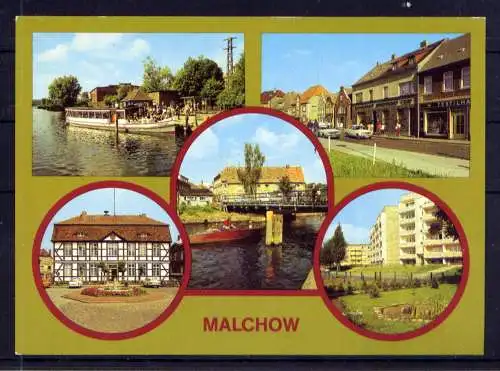 (4951) Malchow  - unbeschrieben / DDR Mecklenburg-Vorpommern Dampferanlegestelle Rathaus