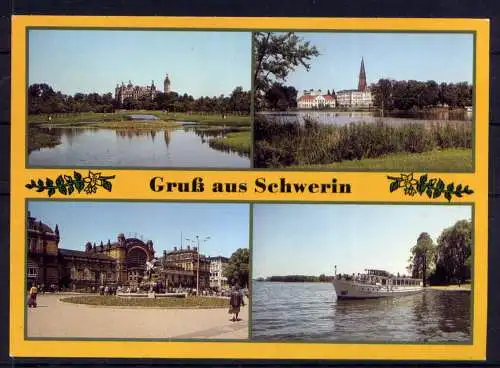 (4953) Schwerin  - unbeschrieben / DDR Mecklenburg-Vorpommern Weiße Flotte Schloßgarten