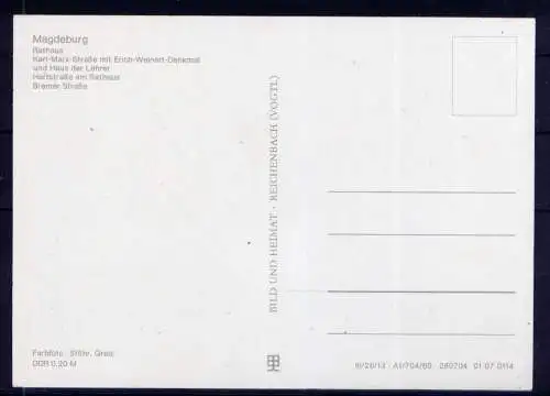 (4956) Magdeburg  - unbeschrieben / DDR Sachsen-Anhalt Rathaus haus der Lehrer