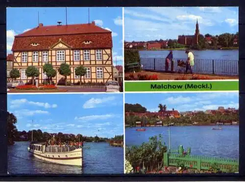 (4962) Malchow  - unbeschrieben / DDR Mecklenburg-Vorpommern See Kloster