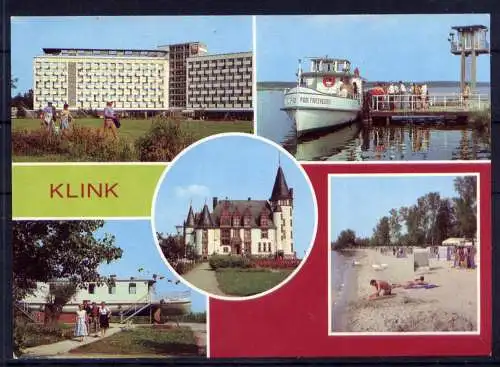 (4963) Klink  - unbeschrieben / DDR Mecklenburg-Vorpommern Schiff Gaststätte Strand