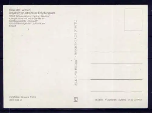 (4963) Klink  - unbeschrieben / DDR Mecklenburg-Vorpommern Schiff Gaststätte Strand