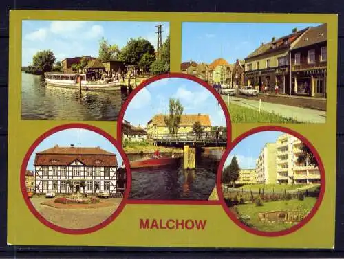 (4967) Malchow  - unbeschrieben / DDR Mecklenburg-Vorpommern Dampferanlegestelle Rathaus