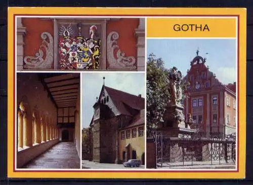 (4972) Gotha  - unbeschrieben / DDR Thüringen Brunnen Kirche Wappen