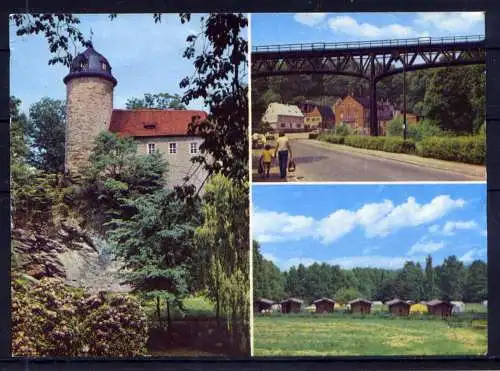 (4975) Rabenstein  - unbeschrieben / DDR Sachsen Burg Eisenbahnviadukt