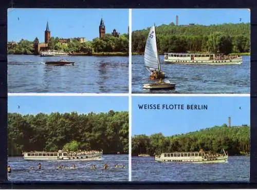 (4987) Berlin  - beschrieben / DDR Berlin Weiße Flotte Salonschiff Bordstempel Schiffe