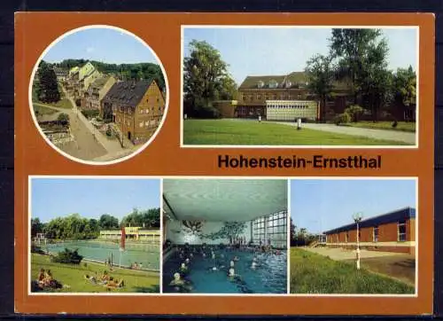 (4993) Hohenstein - Ernstthal  - unbeschrieben / DDR Sachsen Markt Stadtbad Schwimmhalle