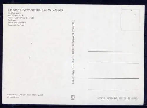 (4994) Limbach - Oberfrohna  - unbeschrieben / DDR Sachsen Rathaus Freibad AWG Hotel