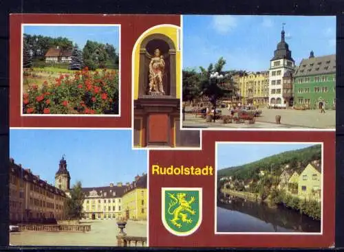 (5010) Rudolstadt  - unbeschrieben / DDR Thüringen Schloß Marktplatz Burg Wappen