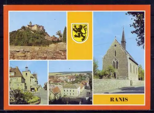 (5011) Ranis  - unbeschrieben / DDR Thüringen Kirche Burg Wappen