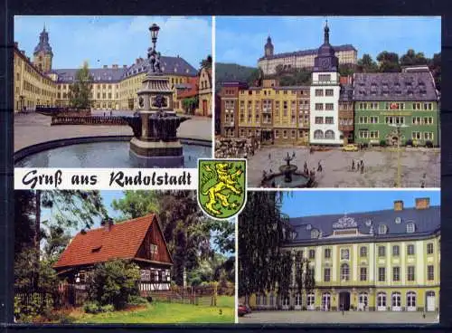 (5014) Rudolstadt  - unbeschrieben / DDR Thüringen Schloß Marktplatz Museum Wappen