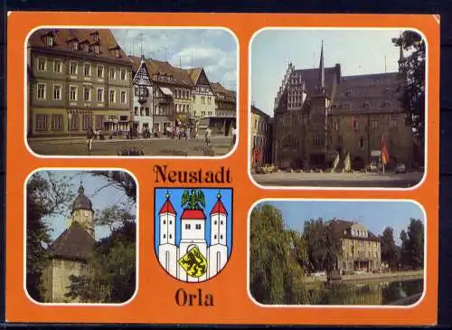 (5017) Neustadt/Orla - unbeschrieben / DDR Thüringen Markt Rathaus Schloß Wappen