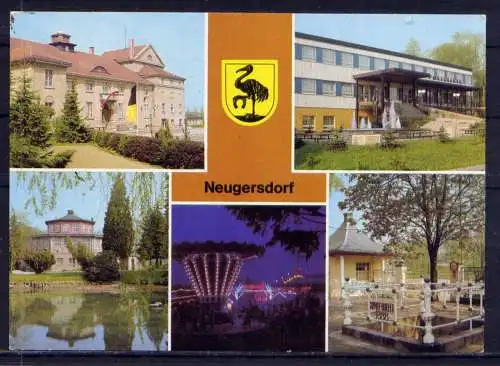 (5027) Neugersdorf  - unbeschrieben / DDR Sachsen Schissn- Jacobimarkt  Wappen Volksbad